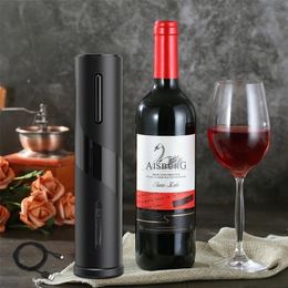 Rechargeable Electric Wine Bottle Opener Corkscrew Foil Cutter Set Automatic Bottle Opener for Red Wine Kitchen Tool Can Opener 201223