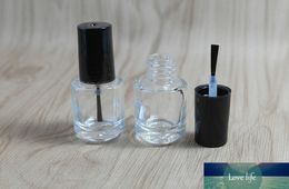 10pcs x 5ml Empty Glass Nail Polish Bottle Transparent With A Lid Brush Empty Cosmetic Square Nail Oil Glass Bottles Containers