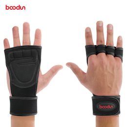 BOODUN Men Women GYM Gloves Weight Lifting Breathable Fitness Sport Gloves Grips Gym Palm Protector Bodybuilding Gym Equipment Q0108