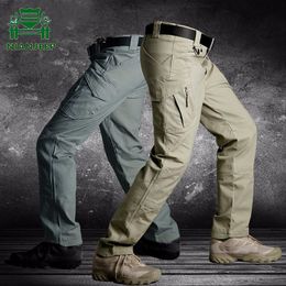 Tactical Pants Men Military Multi-pocket Commuter Long Trousers Combat Waterproof Cargo Work Joggers Pantalones Hombre LJ201104