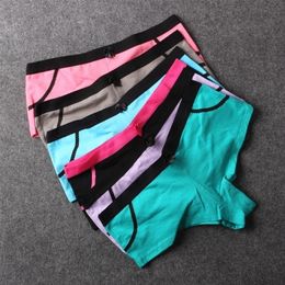 6pcs/lot New Cotton Short boxer Women Panties Boyshorts Women's Underwear Boy Shorts Girls Asian Size M-XL 201112