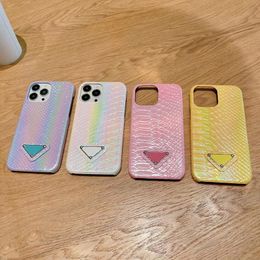 Fashion Laser Colourful snakeskin mobile Cell Phone Cases TPU Soft Case Cover For iPhone 15 14 13 12 11 Pro Max smart phones Retail