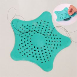 Kitchen Bathroom Sea Star Sucker Philtre Sink Drain Stopper Anti-clogged Floor Sewer Outfall Hair Philtre Colanders Strainer Supply BH4390 TYJ