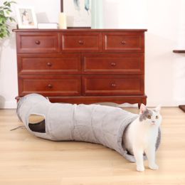 S Shape Pet Cat Tunnel 2 Holes Funny Kitten Animals Play Tunnel Tube Collapsible Training Toy For Dog Cat Rabbit Ferrets Pet Toy LJ200826