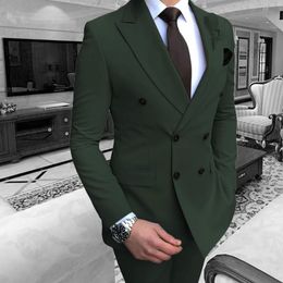 Men Suits Army Green Formal Business Wedding Suits For Men Best Man Blazer Groom Tuxedos Slim Fit Costume Homme Mariage Mens Jacket Quality