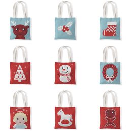 The latest size 33X37CM, Christmas decoration pattern, Christmas gift bag, shoulder bag handbag shopping bag, free shipping