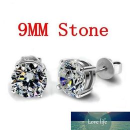 Engagement Women Men Diamond Earrings Party Wedding 925 Sterling Silver Stud Earring Jewelry