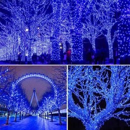 Waterproof Outdoor Home 13M 23M 33M 50M 100M LED Fairy String Lights Christmas Party Wedding Holiday Decoration Garland light 201203