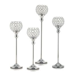 Crystal Vintage Candle Holders Stand Metal Candlesticks Wedding Table Centrepieces Party Home Decoration for Mother's Day Gifts T200703