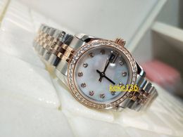 2 Colours High quality Wristwatches watches Gold & Steel Sapphire 36mm 126283RBR 126283 Diamond border 2813 Movement Mechanical Automatic Ladies Womens watch
