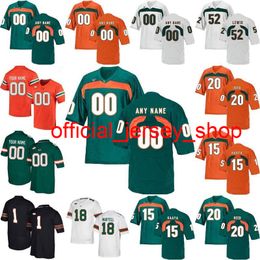 NCAA Miami Hurricanes Jerseys Brad Kaaya Jersey Ed Reed Ray Lewis Sean Taylor Andre Johnson College Football Jerseys Custom Stitched