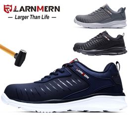 LARNMERN Men's Safety Shoes Work Steel Toe Comfortable Lightweight Breathable Anti-smashing Anti-puncture Construction Shoe Y200915