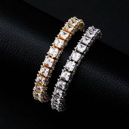 Three-dimensional Square Zirconia Chains New Fashion Hiphop Tennis Bracelet For Women Brand Design Mens Hip Hop Jewelry