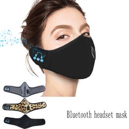 Wireless Bluetooth Earphone Mask Outdoor Dustproof With Breathing Valve Washable Music Headset Mask Fashion