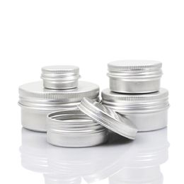 2022 new Empty Aluminium Lip Balm Containers Cosmetic Cream Jars Tin Crafts Pot Bottle 5 10 15 30 50 100g