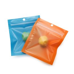 2021 Coloured Aluminium Foil bag Resealable Zip bag One side clear Back plastic packing bag Smell Proof Pouches