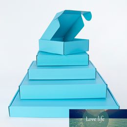 10pcs / blue gift box holiday party exquisite packaging box wig storage corrugated support customized size and logo