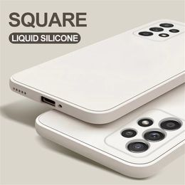 Cases for A52 A72 A 52 72 A51 4G New Original Square Liquid Silicone Soft Cover For Samsung Galaxy