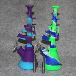 silicone bong kits beaker smoking water pipes hookah unbreakable hookahs Philtre glass bongs dar rig