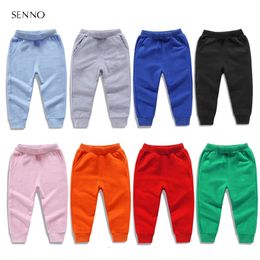 Boys Cotton Pants For 2-10 Years Solid Boys Girls Casual Sport Pants Jogging Leggings Baby Kids Children Trousers Clothing 201128