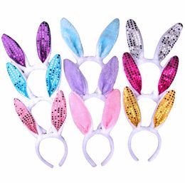 Plush Bunny Ears Hairbands Cute Bunny Headband Easter Bunny Ears Hairbands for Party Decoration Party Favour SN3661