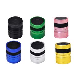 Colorful Portable Dry Herb Tobacco Bluetooth Sound Music Grind Spice Miller Grinder Crusher Grinding Chopped Hand Muller Cigarette Smoking