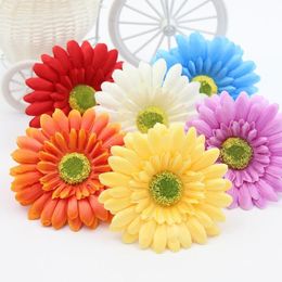 10PCS/Lot 10CM Gerbera Silk Flower Sunflower Tulip wreath pectoral flower clothing hat shoes Christmas Decorative materials Y201020