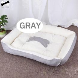 Bone Pet Bed Large House For Large Dog Puppy Kennel Waterproof Cat Litter Nest Warm Pet Supplies bed linen LJ201203