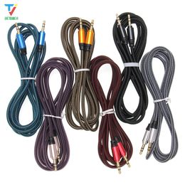 1.8m Jack Aux Cable 3.5 mm to 3.5mm Audio Cable Male to Male Kabel Gold Plug Car Aux Cord for iphone Samsung xiaomi