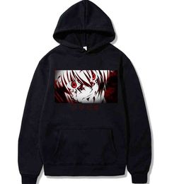 hunter x hunter Kurapika eyes Anime Manga Tees Long Sleeve hoodie Printed tops H1227