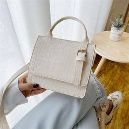 Designer- Solid Colour Stone Pattern Tote Bag Fashion New High-quality PU Leather Women's Designer Handbag Shoulder Messenger Bag