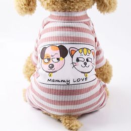 Dog Pajamas Pet Spring And Summer Puppy Jumpsuit Home Service Pet Clothes Cat Clothes Pyjama Combinaiso Y200922