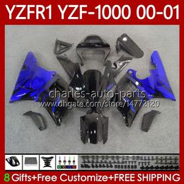 OEM Fairings For YAMAHA Blue flames YZF-R1 YZF1000 YZF R 1 1000 CC YZFR1 00 01 02 03 Bodywork 83No.86 YZF R1 1000CC 2000 2001 2002 2003 YZF-1000 00-03 Motorcycle Body Kit