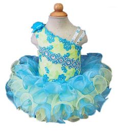 cupcake applique Australia - Girl's Dresses Lace Appliques Toddler Infant Father Daughter Dance Ball Little Baby Girls Beaded Miss National First Pageant Cupcake Dresses