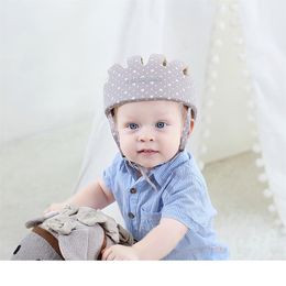 soft stock Australia - Baby Helmet Hat Safety Protective Anti-collision Infant Toddler Walking Protection Soft Cotton Mesh Hat Newborn Head Bumper Cap in stock a28