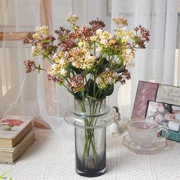 Fake Jasmine (5 heads/Piece) 19.69" Length Simulation Plastic mini Flower for Wedding Home Decorative Artificial Flowers