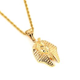 High Quality Men Pendant Necklace 316L Stainless Steel Gold Colour Hip Hop Male Charm Collar Long Chain Necklace Jewellery