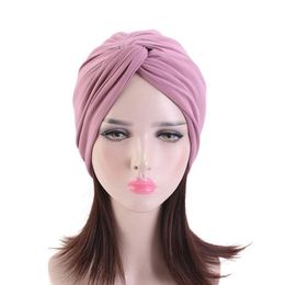 2020 Forehead Cross Folds Muslim Turban Pure Color Stretch Inner Hijabs For Caps Ready To Wear Women Head Scarf Under Bonnet