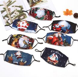 The latest Christmas party mask, a variety of printing styles to choose, Philtre cotton masks type dust and warm