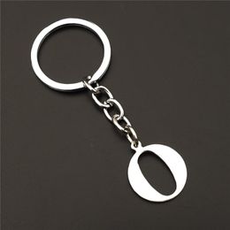 Keychains 2 Pcs/lot Stainless Steel Letter Keyring Alphabet O Keychain Children Fashion Jewellery Gift