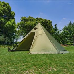 Camping Pyramid Tent 2.2m Backpacking Outdoor Awnings Cooking Shelter 4-5 Person 