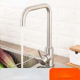 Frap Stainless Steel Kitchen Faucet Brushed Process Swivel Basin Faucet 360 Degree Rotation Hot & Cold Water Mixers Tap Y40107/8