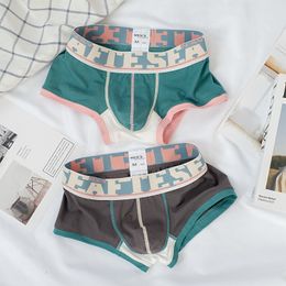 Winter Men's Panties Underwear Cotton Breathable Personality Plant Printing And Dyeing Printing Underpants Simple Fashion LJ201110