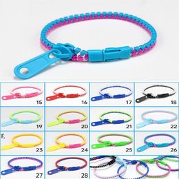 Zipper Bracelet Anti Stress Toy for Kids Party 19cm 5mm Width Autism Hand Sensory Stress Reliever Toys RRB13158