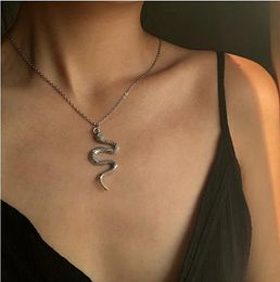 Snake Necklace For Women New Animal Dangle Pendant Necklace Minimalist Style Trendy Female Jewellery Gift