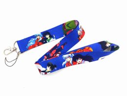 New small Wholesale 10pcs Popular Cartoon Inuyasha Anime Japan Mobile phone Lanyard Key Chains Pendant Party Gift Favours