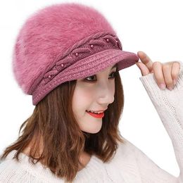 2020 Women Winter Warm Solid Knitted Hat Beret Baggy Beanie Hat Slouch Ski Cap Support Wholesale and