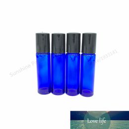 Hot sale 3 x 10ml essential oil glass bottle, 1/3 oz blue glass roll on bottle, 10cc cobalt blue perfume roller vial