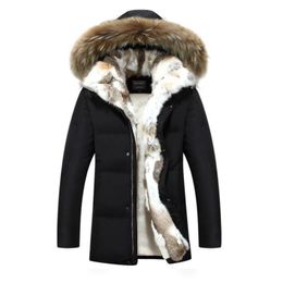 Men's Jackets 2021 Winter Duck Jacket Men Coat Parkas Male Thickened Warm Fur Collar Raccoon Hooded