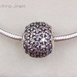 Essence series CARING Clear CZ Pandora Charms for Bracelets DIY Jewlery Making Loose Beads Silver Jewelry wholesale  796058CZLR